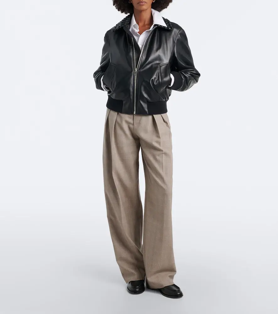 Bottega Veneta Intrecciato leather blouson jacket | Thumbnail 4 Bottega Veneta Intrecciato leather blouson jacket | Thumbnail 4
