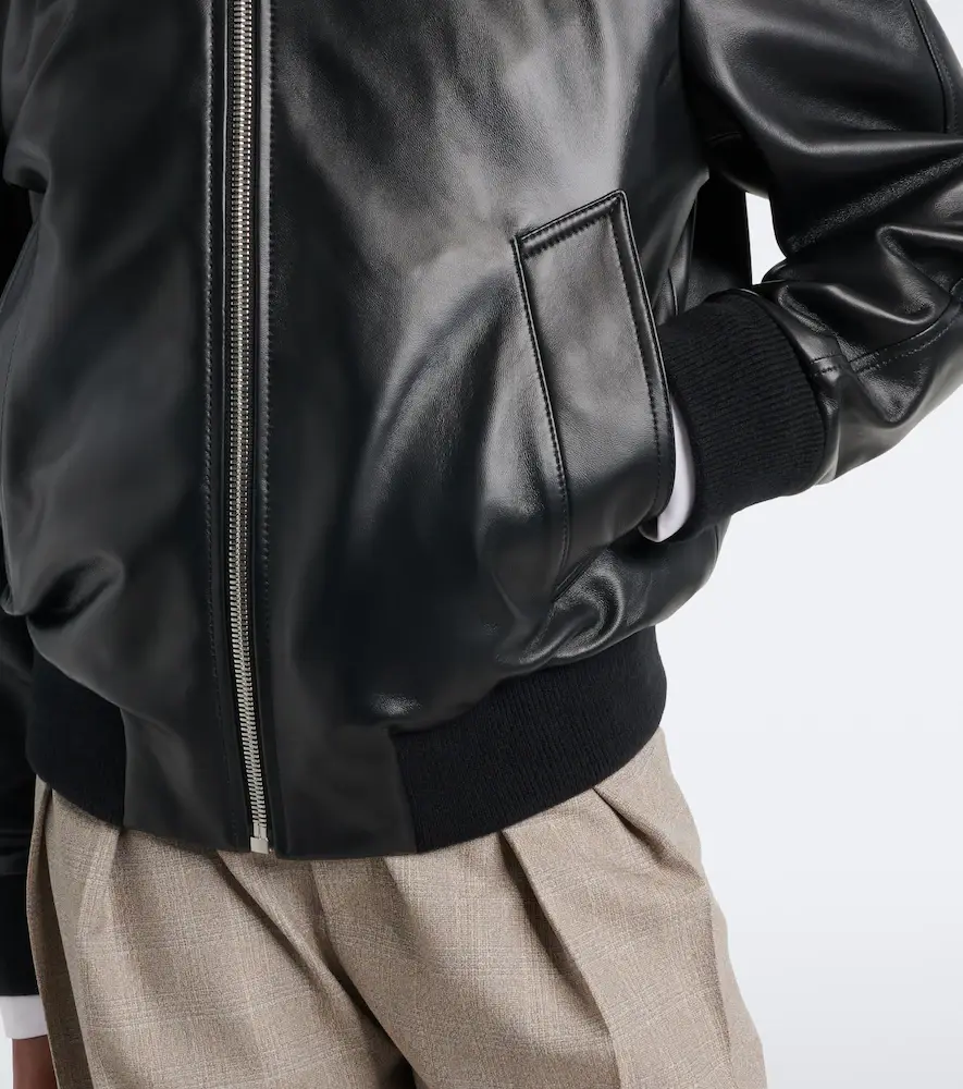 Bottega Veneta Intrecciato leather blouson jacket | Thumbnail 5 Bottega Veneta Intrecciato leather blouson jacket | Thumbnail 5