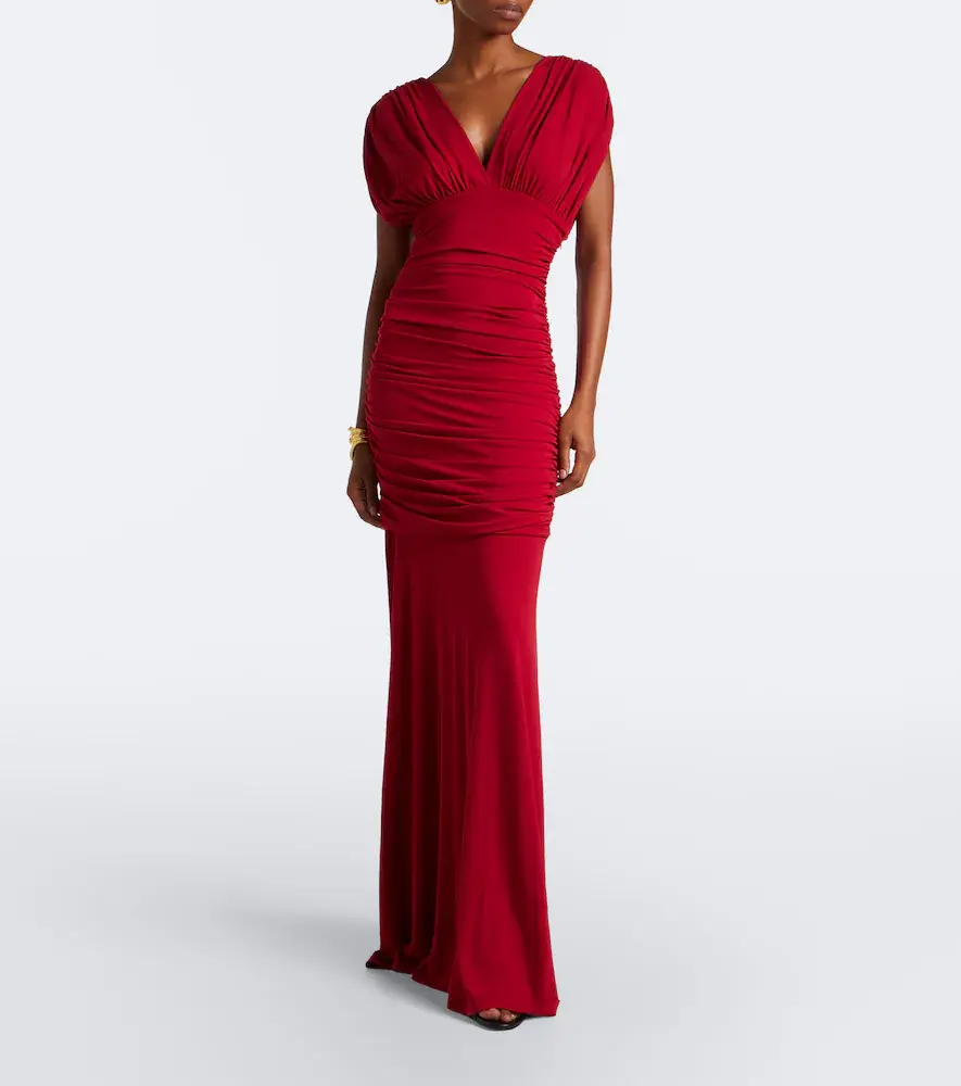 Simkhai Norvelle draped open-back gown | Thumbnail 2