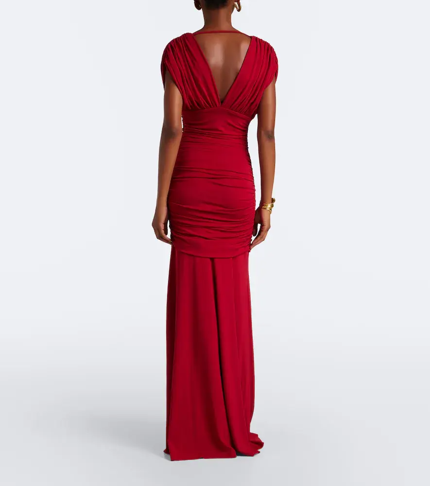 Simkhai Norvelle draped open-back gown | Thumbnail 3