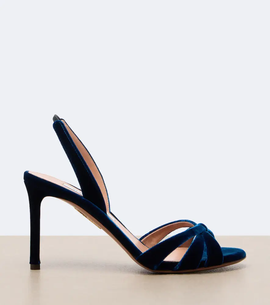 Aquazzura Tati velvet slingback sandals | Thumbnail 3 Aquazzura Tati velvet slingback sandals | Thumbnail 3