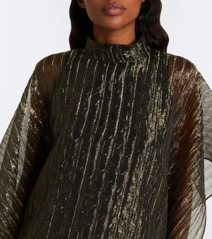 Taller Marmo Dallas asymmetric fil coupé organza kaftan | Thumbnail 2