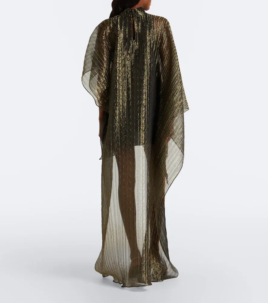Taller Marmo Dallas asymmetric fil coupé organza kaftan | Thumbnail 3