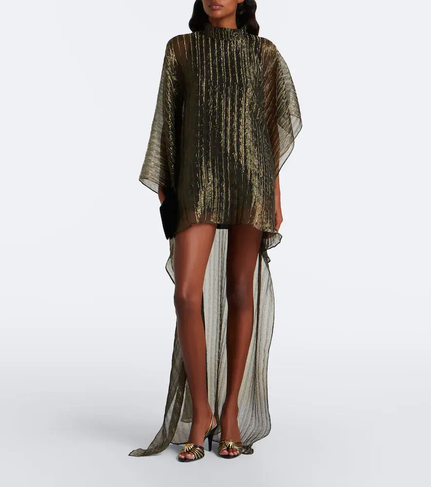 Taller Marmo Dallas asymmetric fil coupé organza kaftan | Thumbnail 5