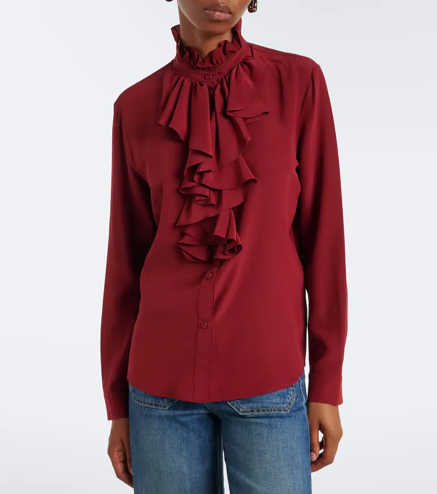 Nili Lotan Ruffled silk blouse | Thumbnail 4