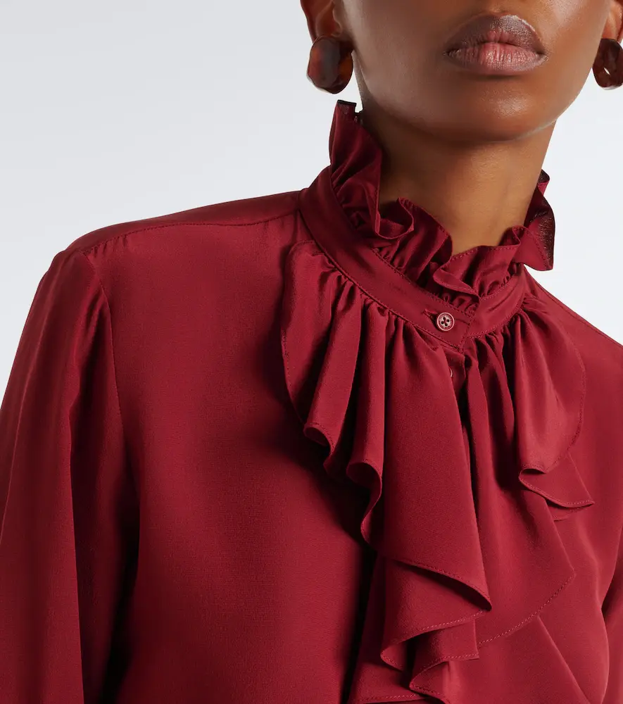 Nili Lotan Ruffled silk blouse | Thumbnail 7