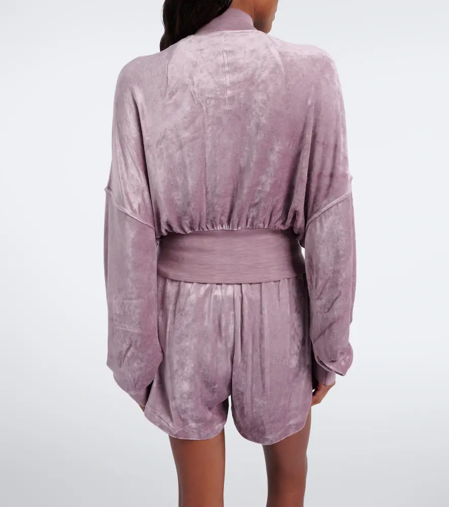 Rick Owens Flight velvet jersey bomber jacket | Thumbnail 3 Rick Owens Flight velvet jersey bomber jacket | Thumbnail 3