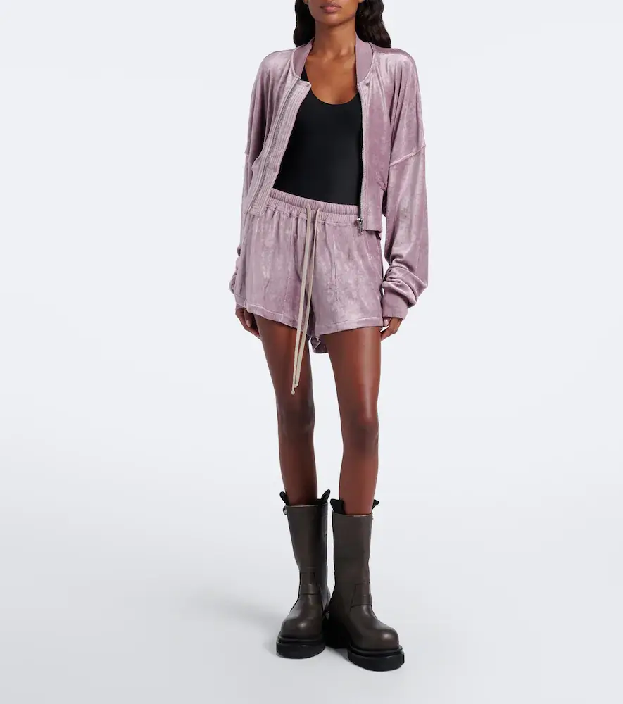 Rick Owens Velvet jersey shorts | Thumbnail 2 Rick Owens Velvet jersey shorts | Thumbnail 2
