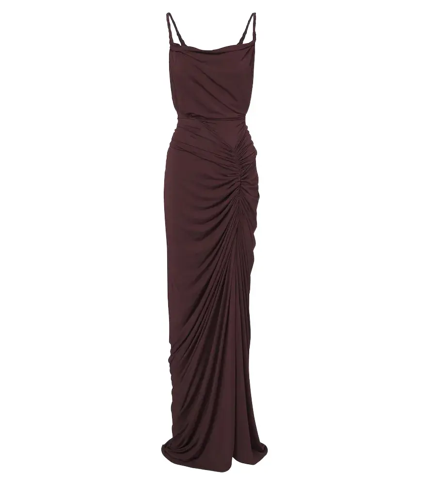 Nadia ruched jersey gown