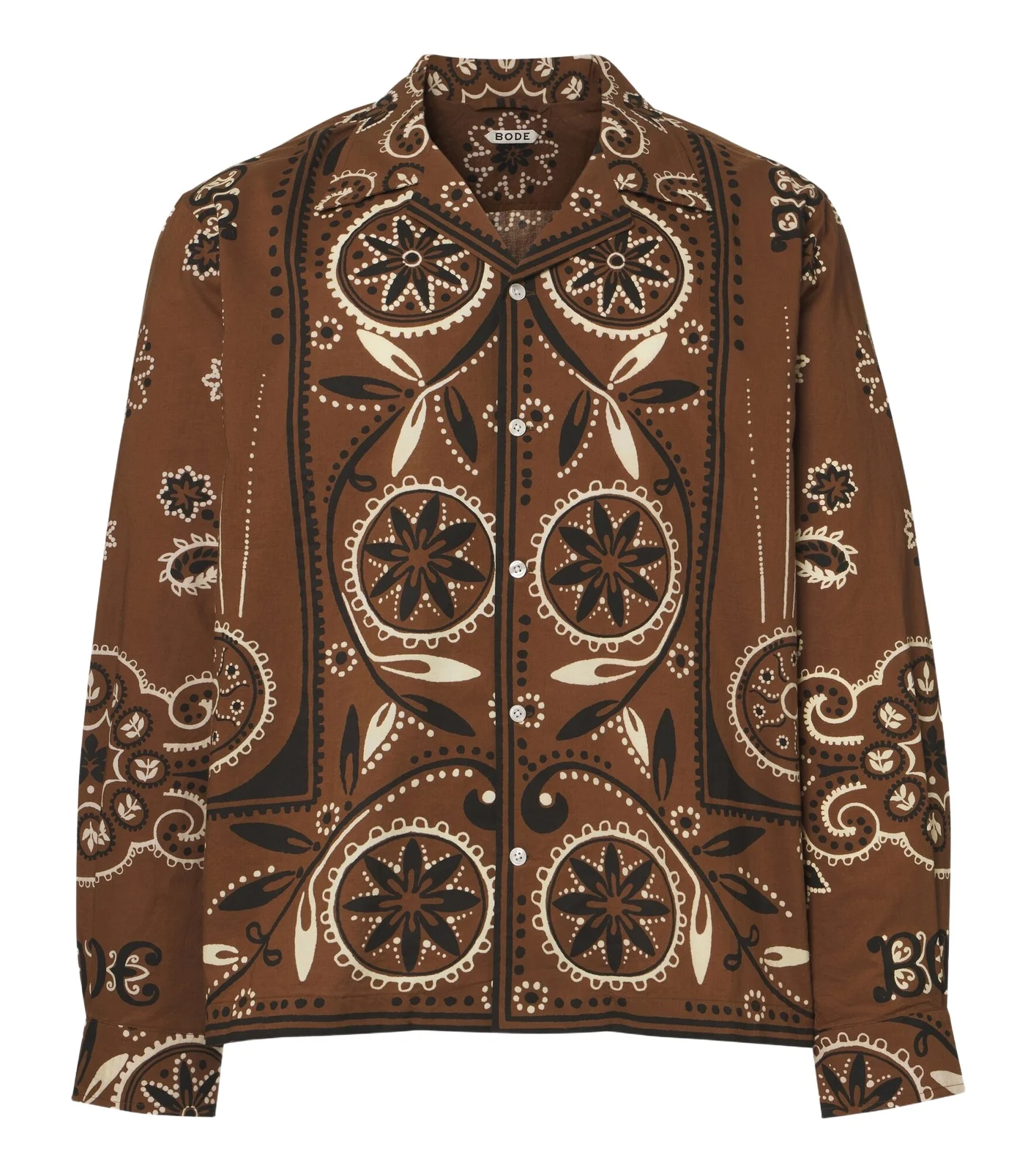 BODE Printed cotton shirt