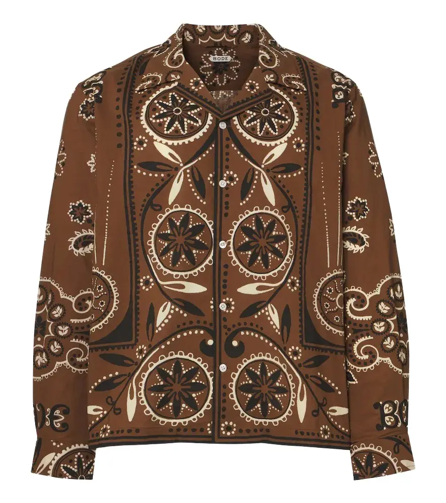 BODE Printed cotton shirt