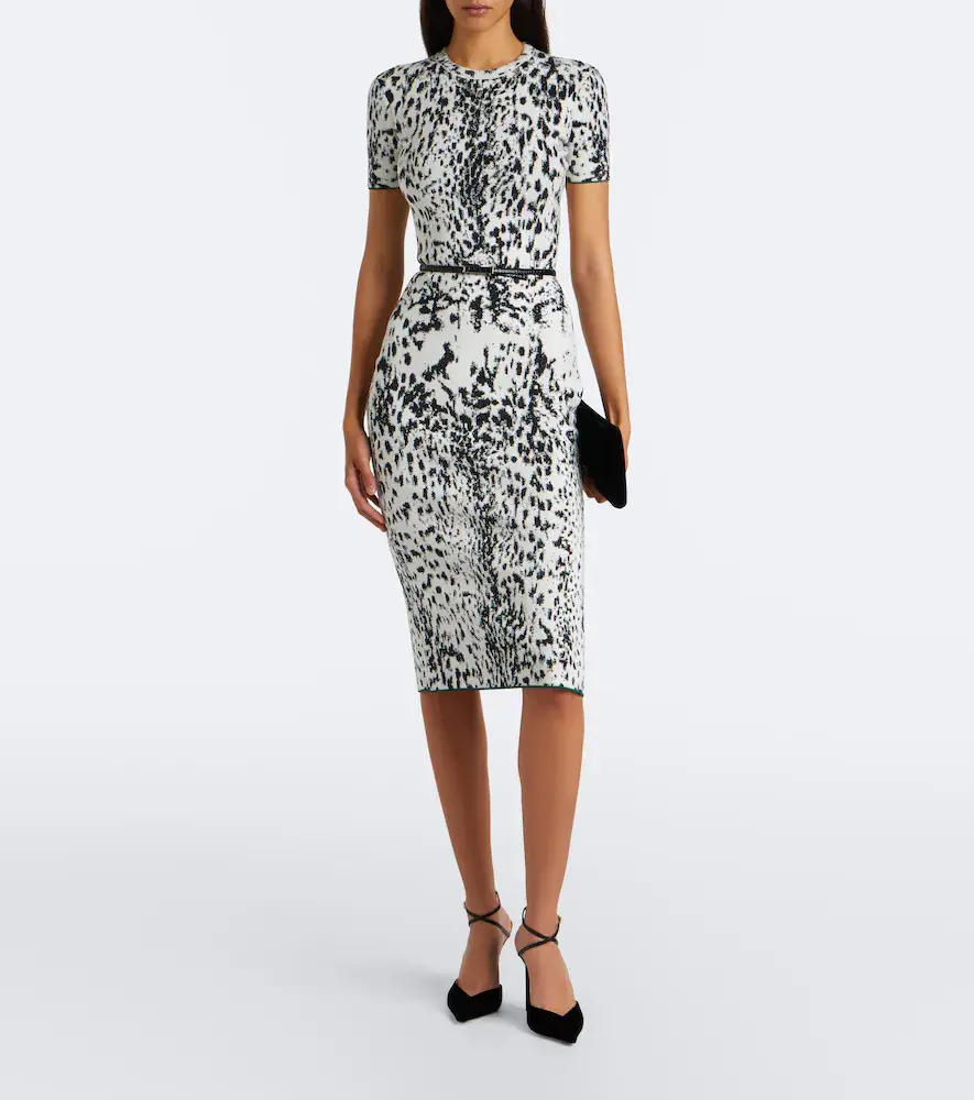 Tom Ford Jacquard velvet midi dress | Thumbnail 3 Tom Ford Jacquard velvet midi dress | Thumbnail 3