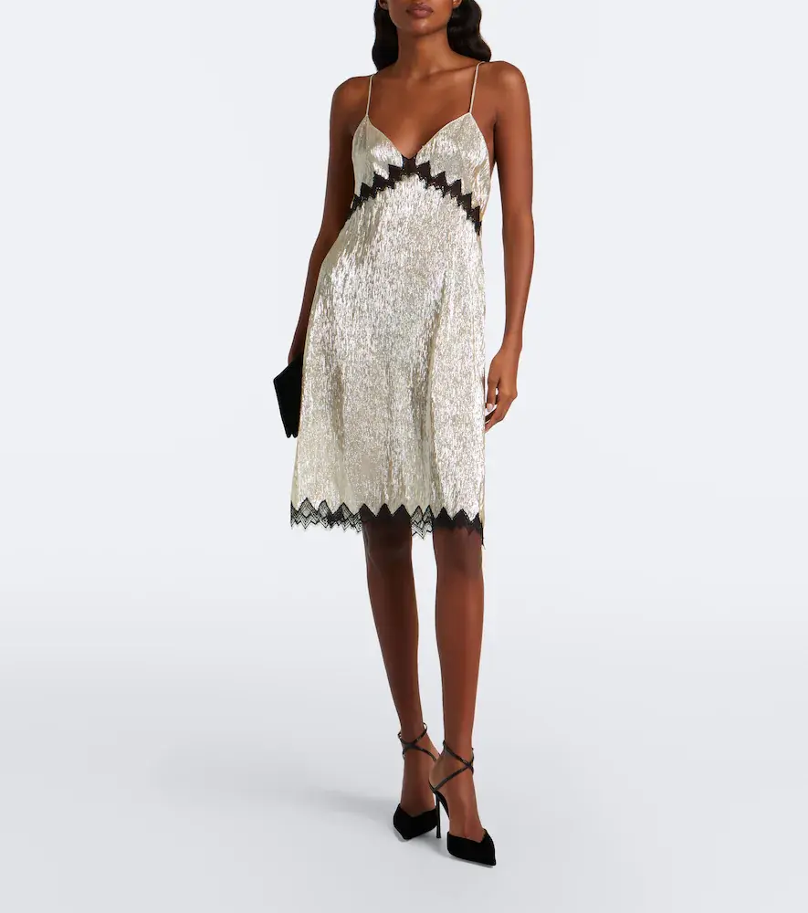 Tom Ford Lace-trimmed silk-blend slip dress | Thumbnail 2