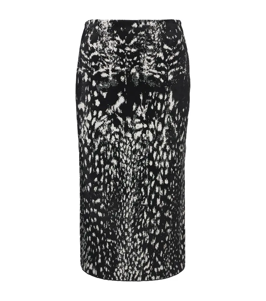 Tom Ford Jacquard velvet pencil skirt