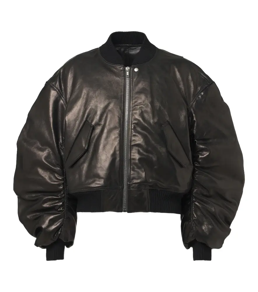 Rick Owens Secchia Flight leather down jacket