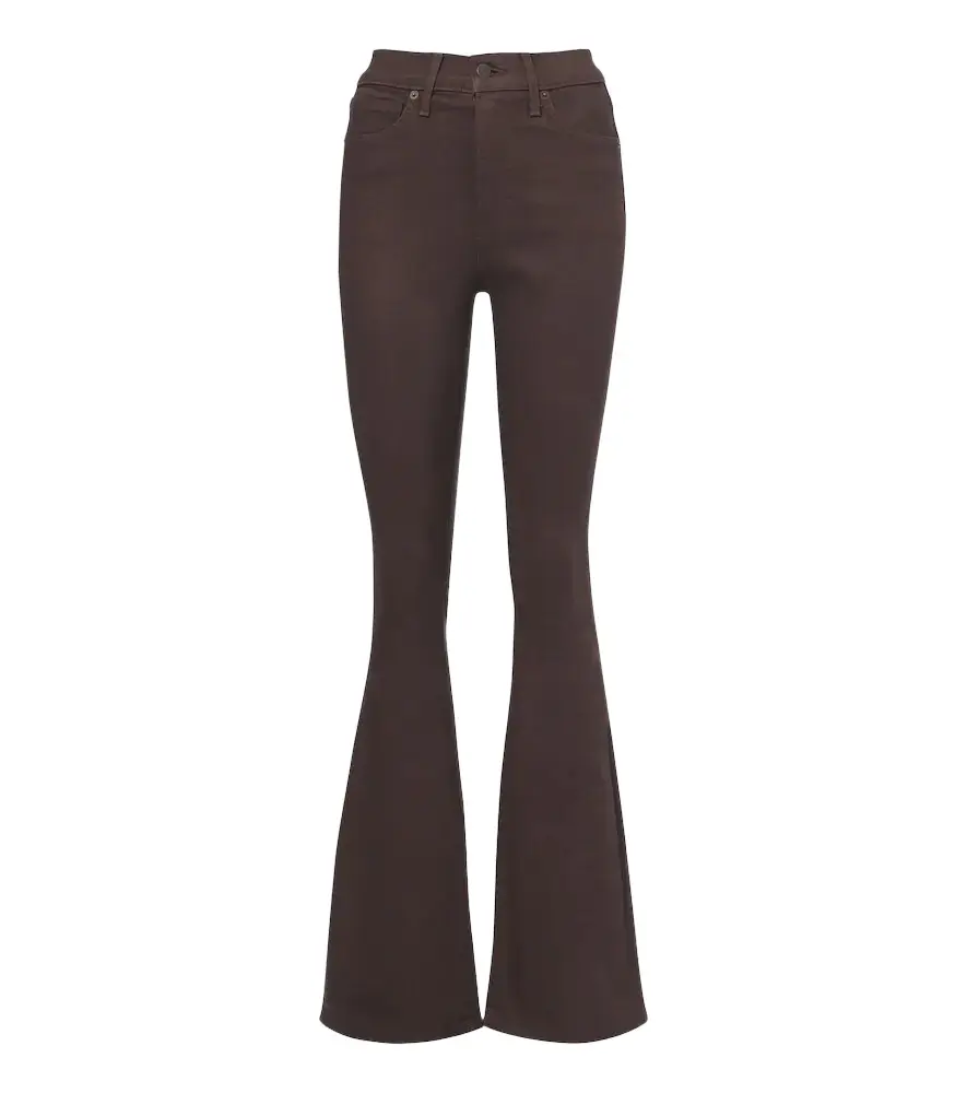 Veronica Beard Beverly coated flared jeans