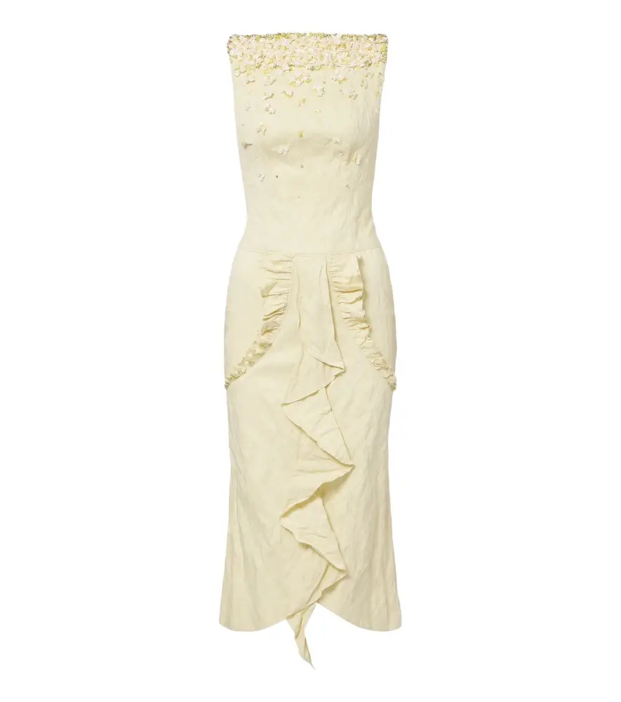 Embellished cotton-blend cocktail dress Embellished cotton-blend cocktail dress