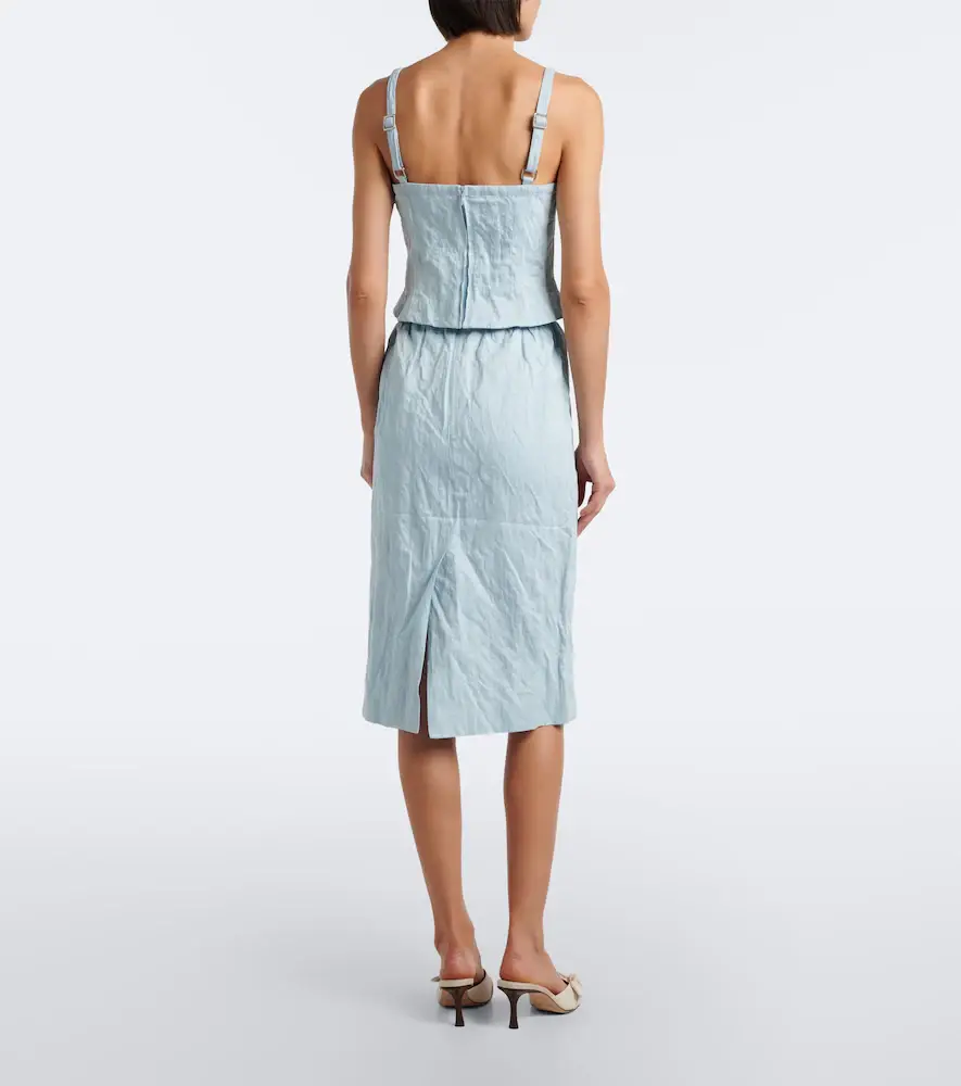 SHUSHU/TONG Bow-detail cotton-blend midi skirt | Thumbnail 5 SHUSHU/TONG Bow-detail cotton-blend midi skirt | Thumbnail 5