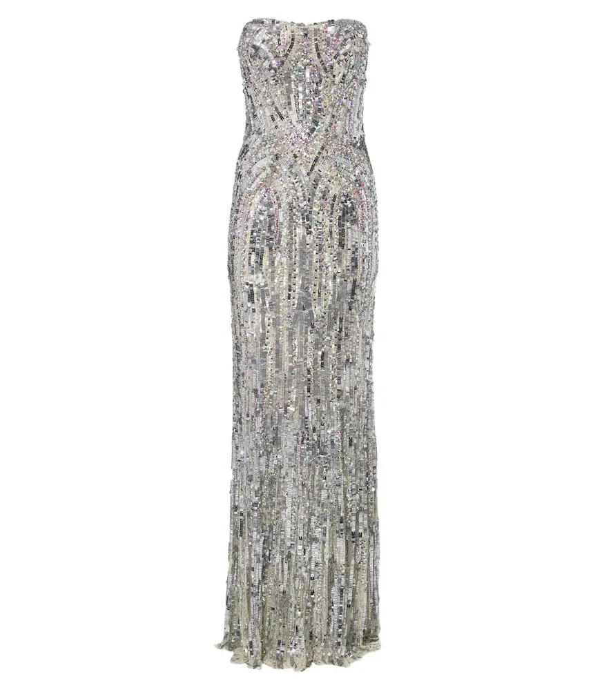 Jenny Packham Euphoria embellished bustier gown