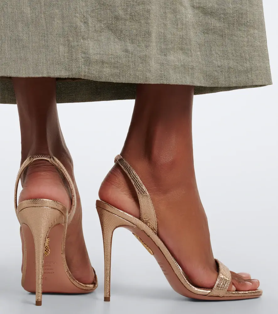 Aquazzura So Nude metallic leather slingback sandals | Thumbnail 6 Aquazzura So Nude metallic leather slingback sandals | Thumbnail 6