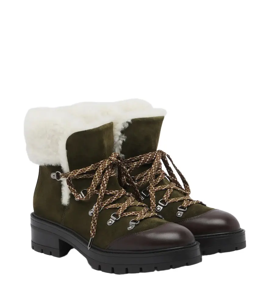 Aquazzura Val Disere suede lace-up boots