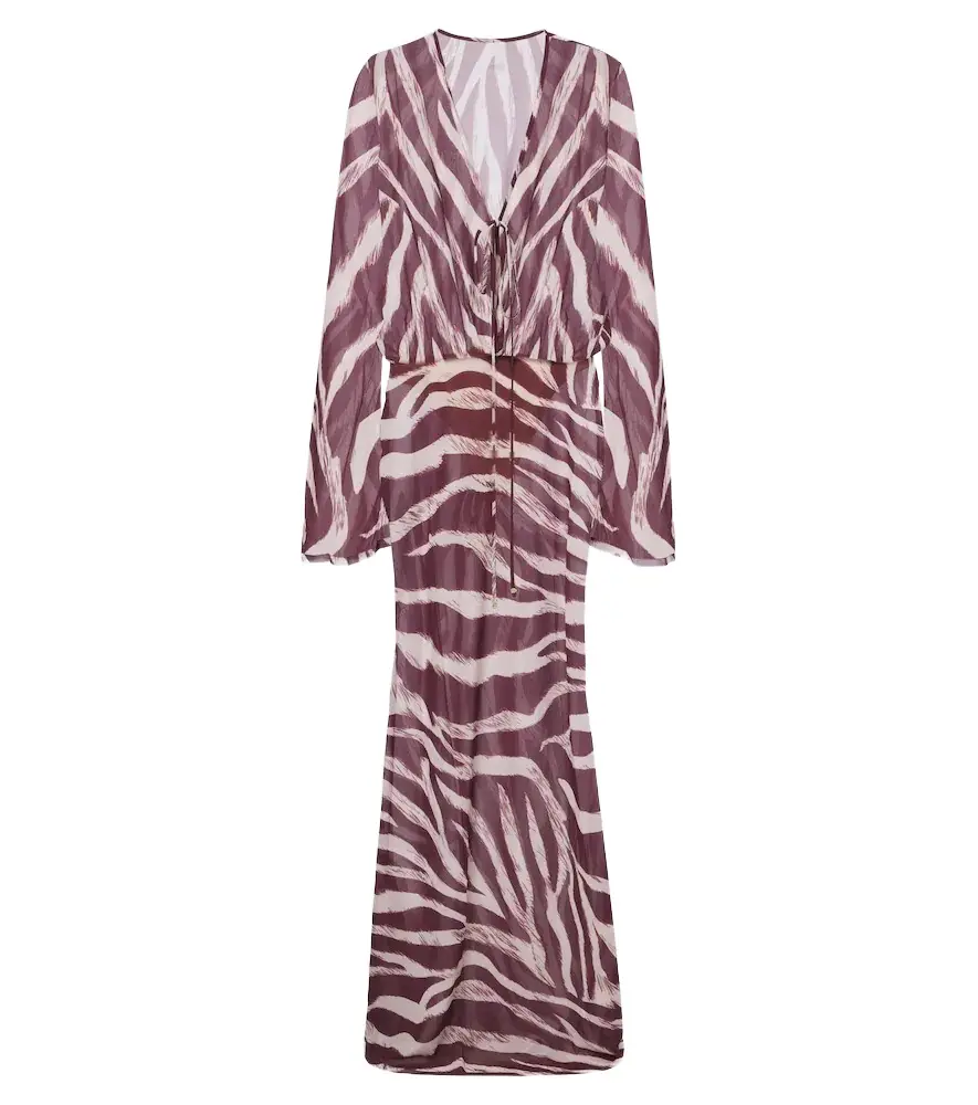 Bananhot Nema zebra-print maxi dress
