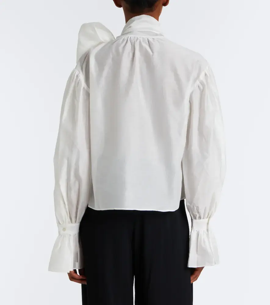 Polo Ralph Lauren Tie-detail cotton and silk organdy blouse | Thumbnail 4 Polo Ralph Lauren Tie-detail cotton and silk organdy blouse | Thumbnail 4