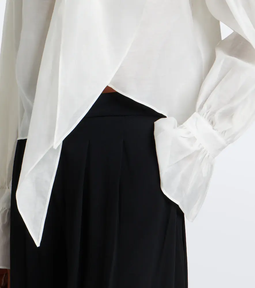 Polo Ralph Lauren Tie-detail cotton and silk organdy blouse | Thumbnail 5 Polo Ralph Lauren Tie-detail cotton and silk organdy blouse | Thumbnail 5