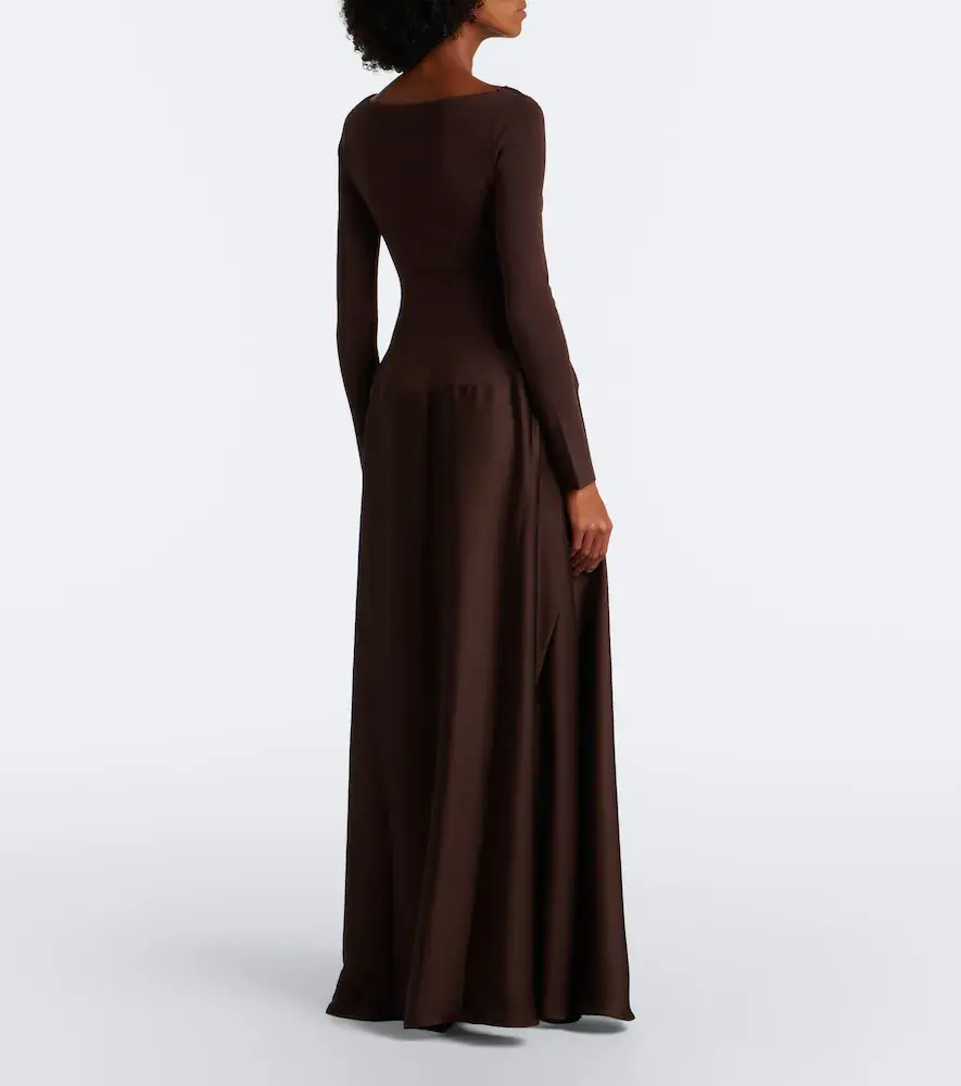 Simkhai Paola knitted satin gown | Thumbnail 2
