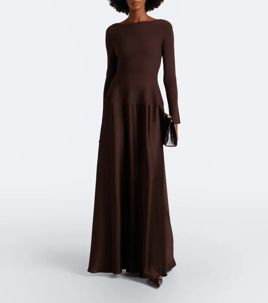 Simkhai Paola knitted satin gown | Thumbnail 5