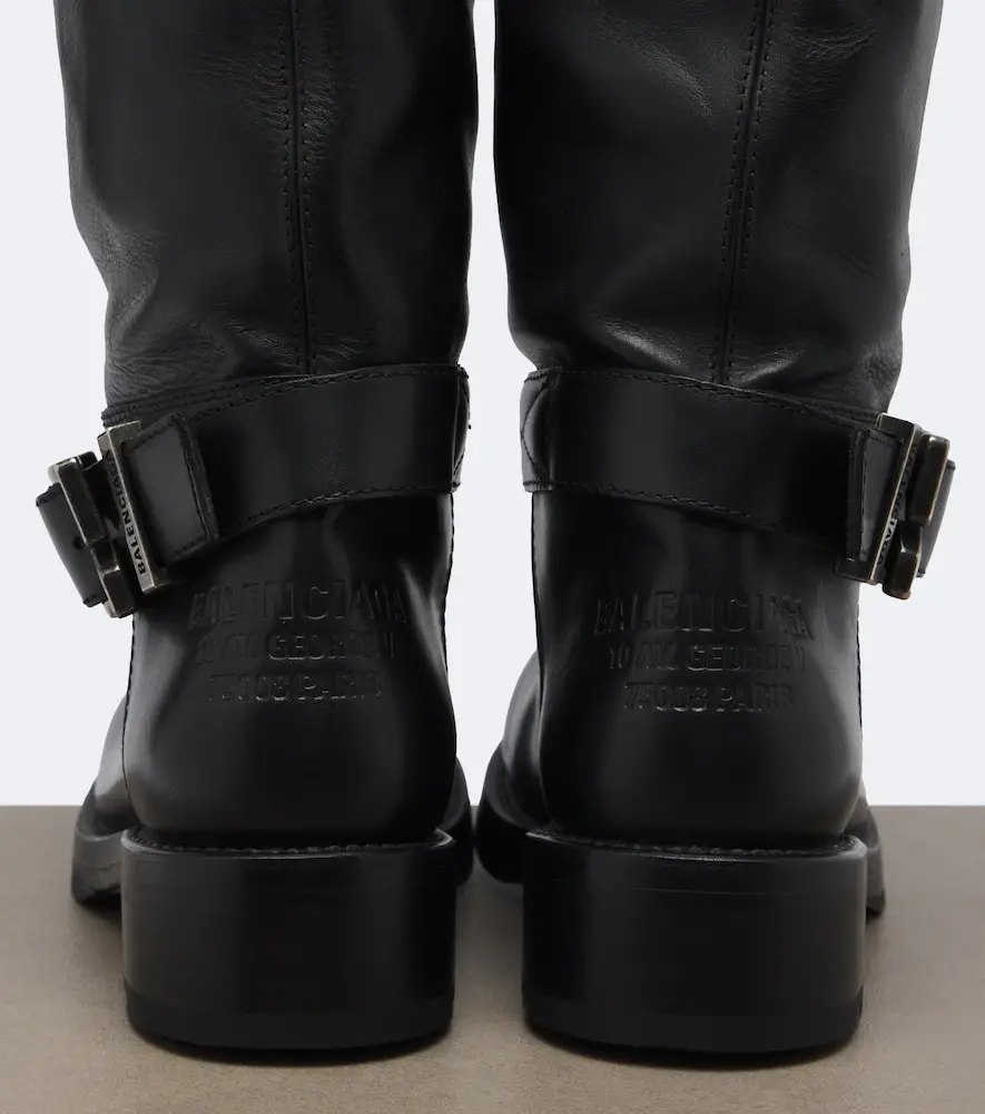 Balenciaga Leather over-the-knee boots | Thumbnail 4
