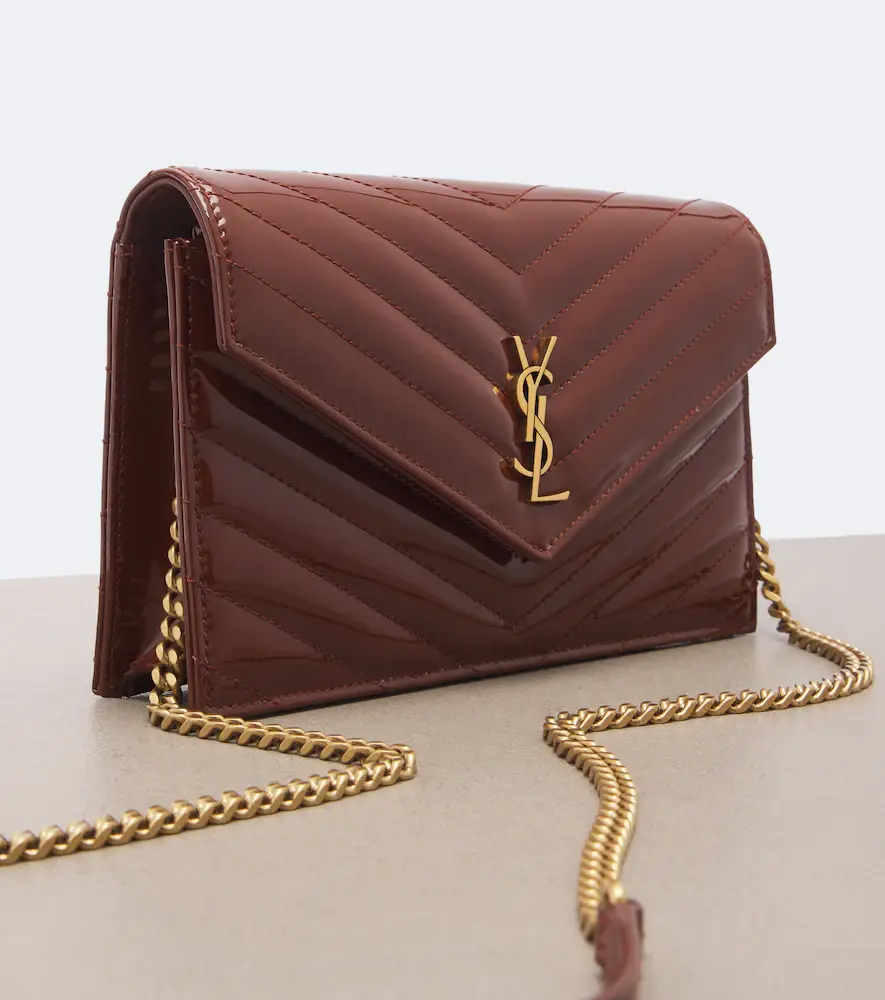 Saint Laurent Cassandre matelassé leather wallet on chain | Thumbnail 4