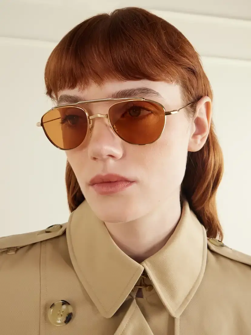 Jacques Marie Mage Flynn Aviator-style Gold-tone Titanium Sunglasses | Thumbnail 2 Jacques Marie Mage Flynn Aviator-style Gold-tone Titanium Sunglasses | Thumbnail 2