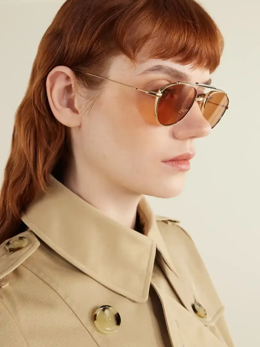 Jacques Marie Mage Flynn Aviator-style Gold-tone Titanium Sunglasses | Thumbnail 5 Jacques Marie Mage Flynn Aviator-style Gold-tone Titanium Sunglasses | Thumbnail 5