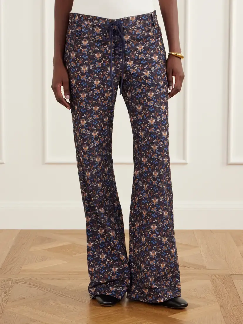 ALIX OF BOHEMIA Cooper Indigo Kilim Floral-print Cotton-corduroy Flared Pants | Thumbnail 3 ALIX OF BOHEMIA Cooper Indigo Kilim Floral-print Cotton-corduroy Flared Pants | Thumbnail 3