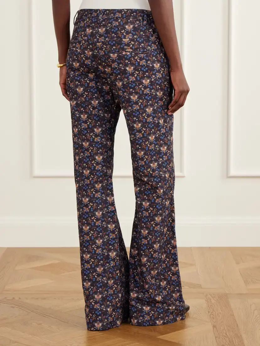 ALIX OF BOHEMIA Cooper Indigo Kilim Floral-print Cotton-corduroy Flared Pants | Thumbnail 4 ALIX OF BOHEMIA Cooper Indigo Kilim Floral-print Cotton-corduroy Flared Pants | Thumbnail 4