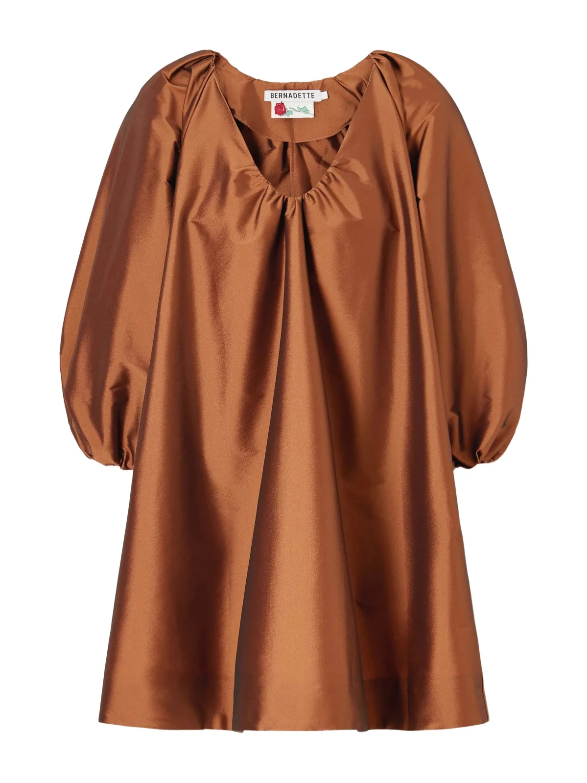 George Gathered Taffeta Mini Dress George Gathered Taffeta Mini Dress