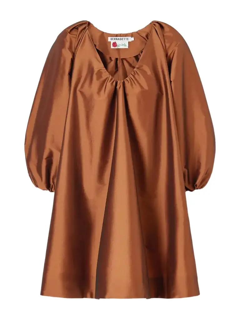 BERNADETTE George Gathered Taffeta Mini Dress