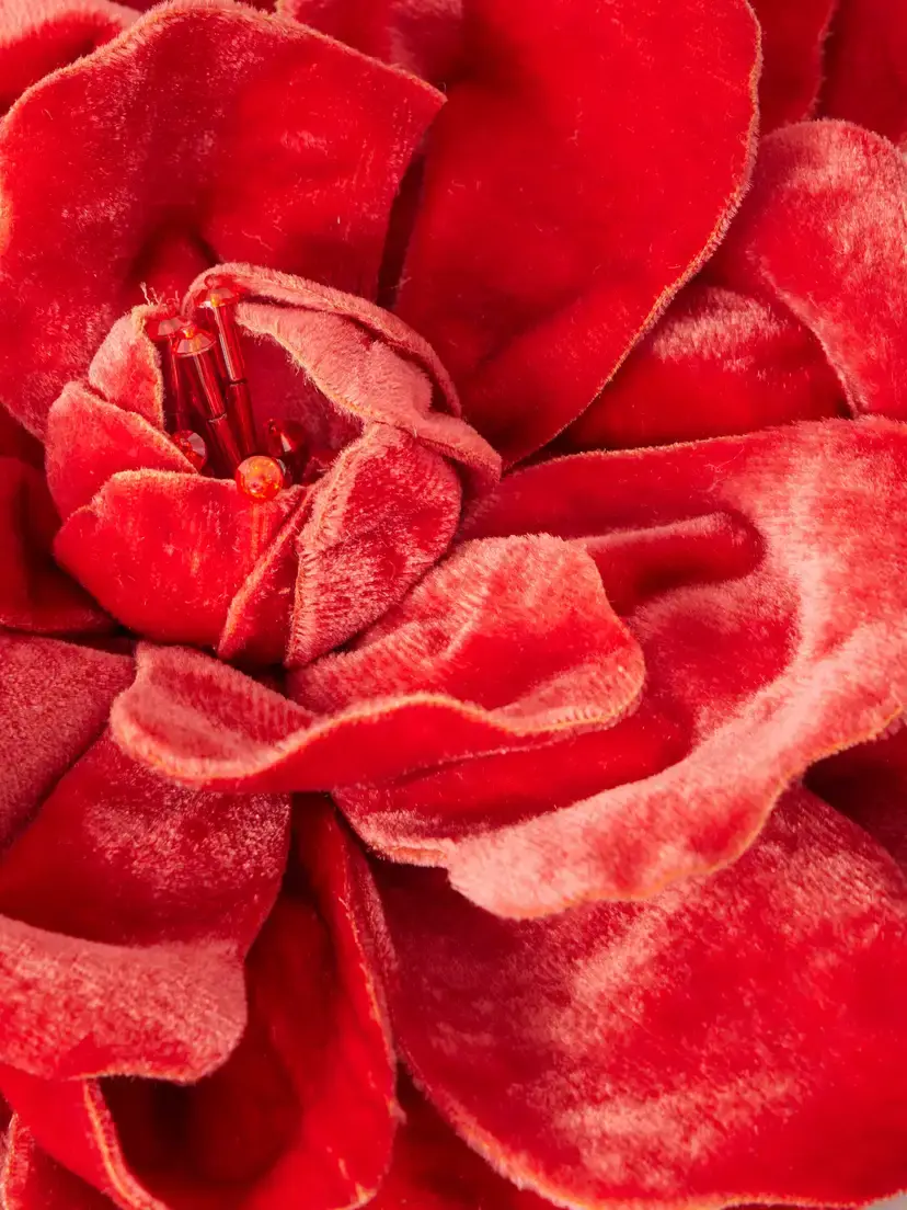 BERNADETTE Velvet Rose Embellished Brooch | Thumbnail 4