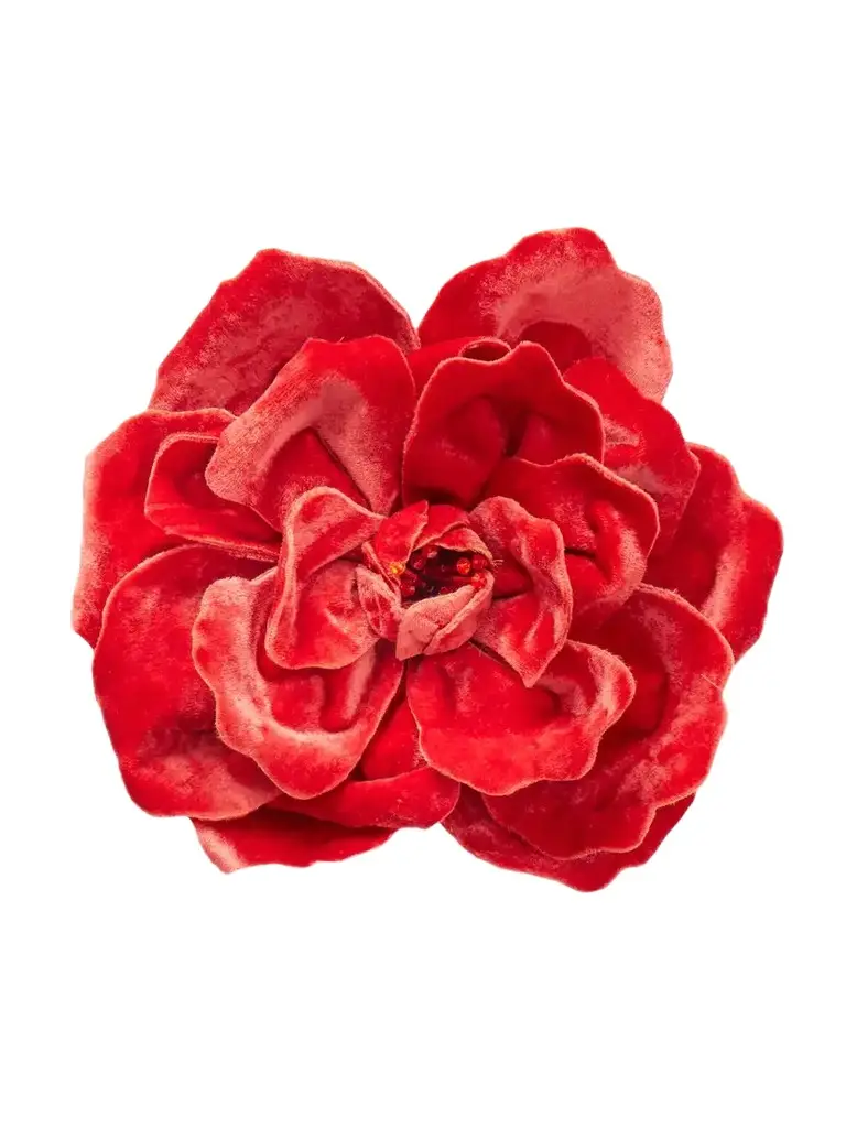 BERNADETTE Velvet Rose Embellished Brooch