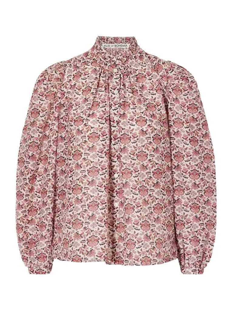 Annabel Printed Cotton And Silk-blend Satin Blouse Annabel Printed Cotton And Silk-blend Satin Blouse