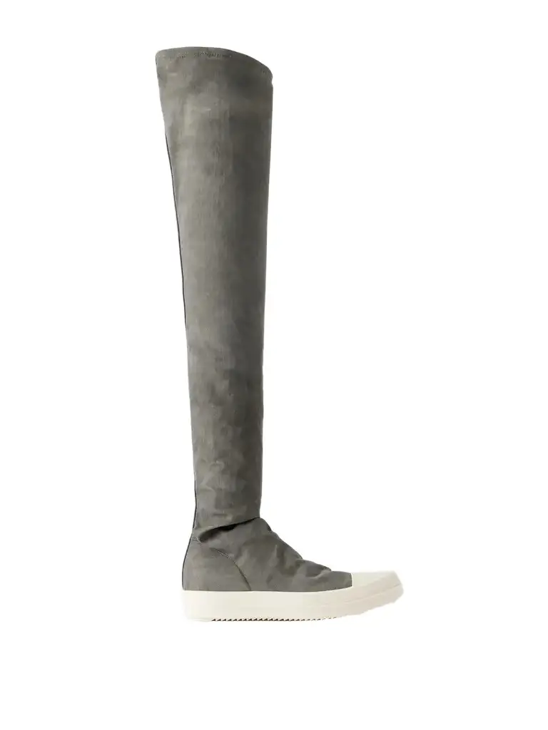 Rick Owens High Sock Stretch-twill Over-the-knee Boots