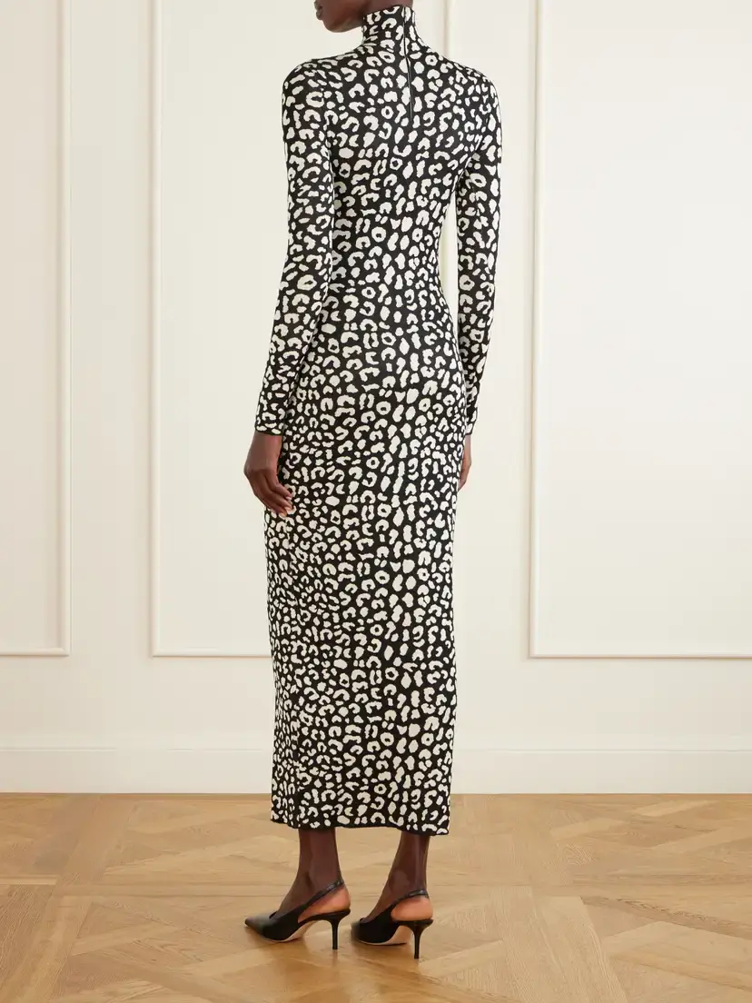 Carolina Herrera Leopard-patterned Stretch-silk Jacquard Maxi Dres | Thumbnail 3 Carolina Herrera Leopard-patterned Stretch-silk Jacquard Maxi Dres | Thumbnail 3