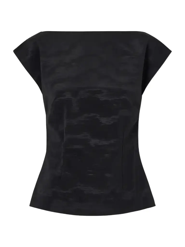 BERNADETTE Atticus Bow-detailed Taffeta Blouse