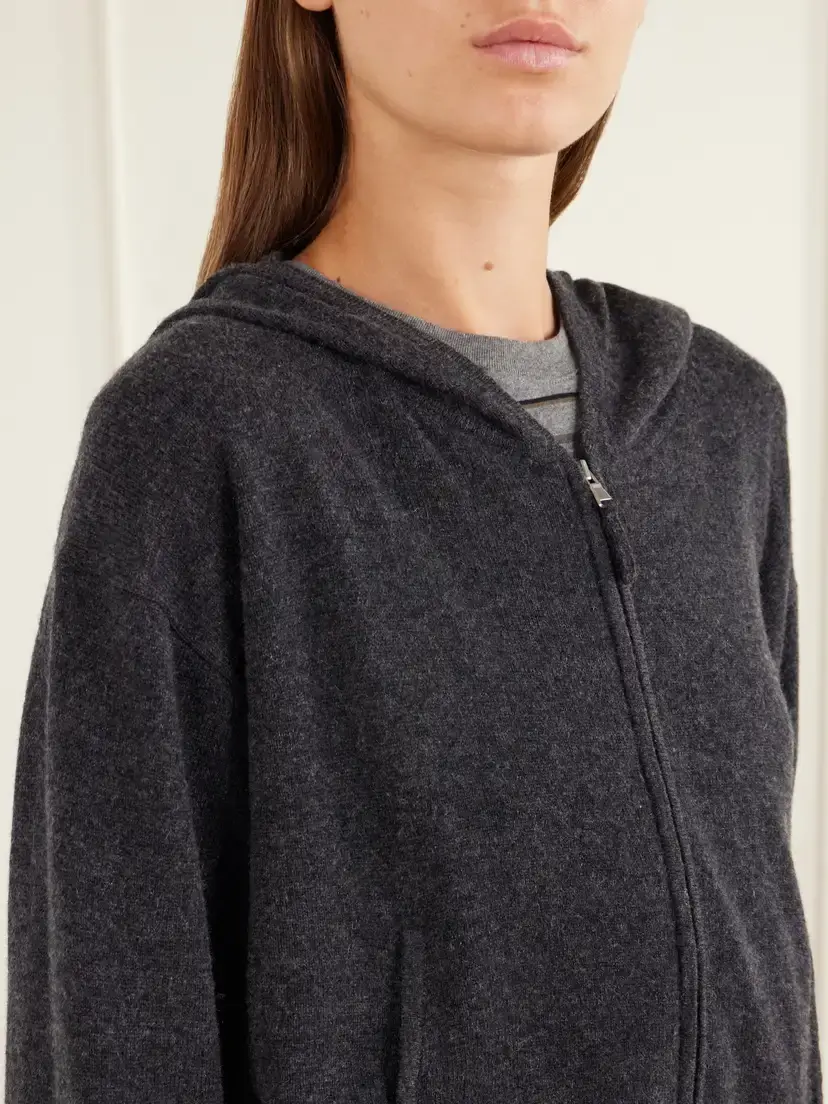 Allude Wool And Cashmere-blend Hooded Zip-up Cardigan And Tapered Pants Set | Thumbnail 5 Allude Wool And Cashmere-blend Hooded Zip-up Cardigan And Tapered Pants Set | Thumbnail 5