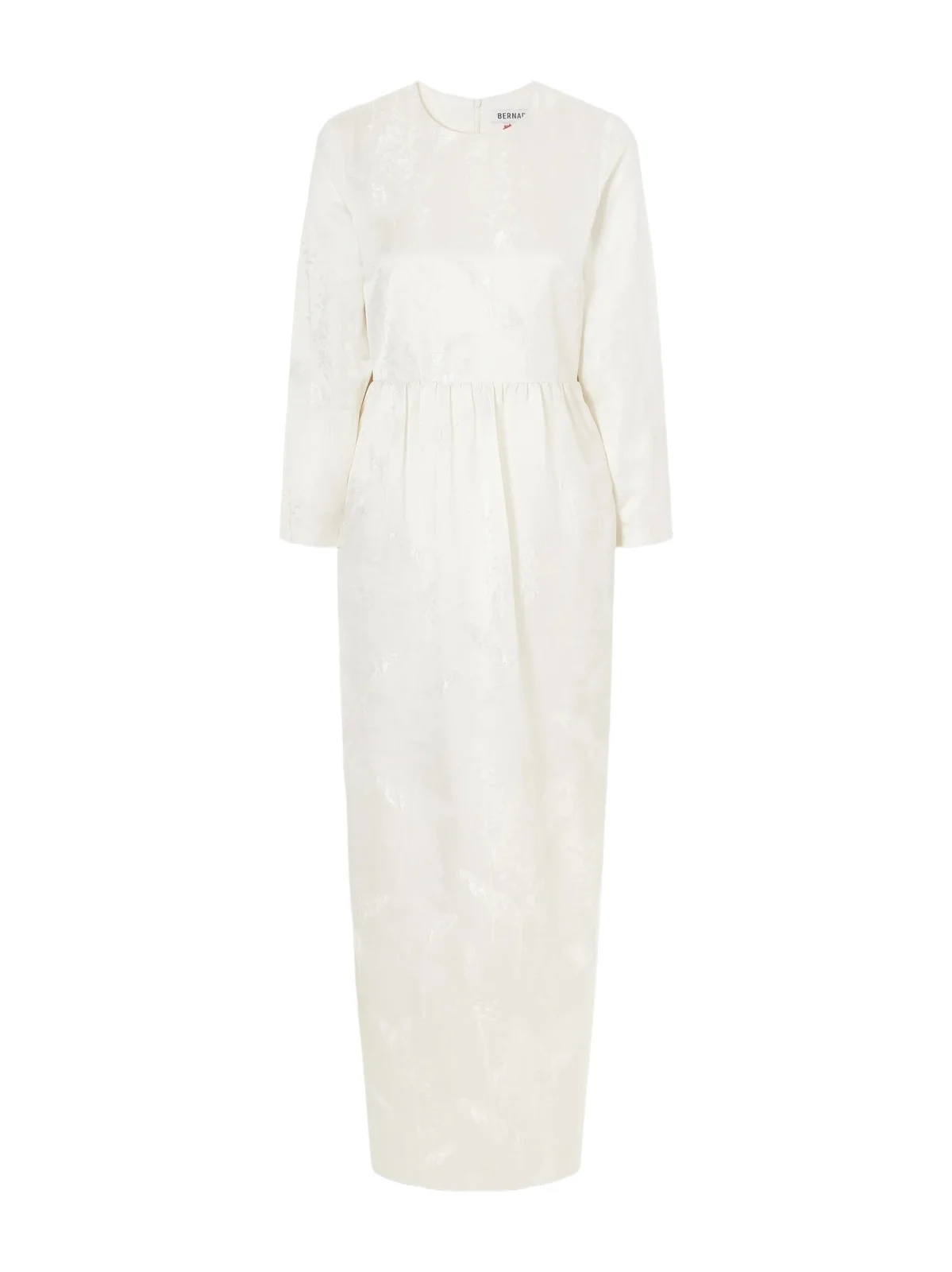 BERNADETTE Lenny Gathered Floral-jacquard Satin Midi Dress