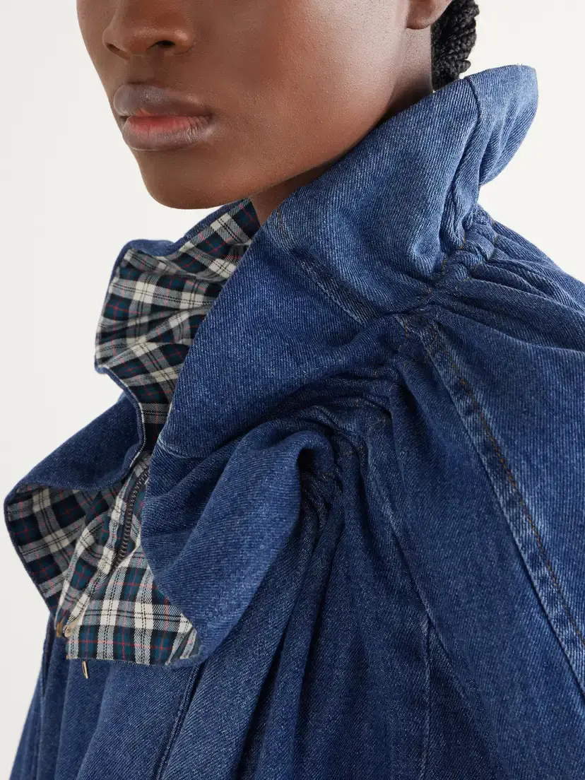Dries Van Noten Gathered Denim Jacket | Thumbnail 5 Dries Van Noten Gathered Denim Jacket | Thumbnail 5
