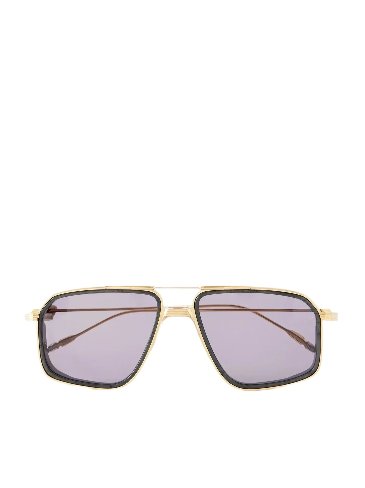 Jagger Double-bridge Aviator-style Titanium Sunglasses