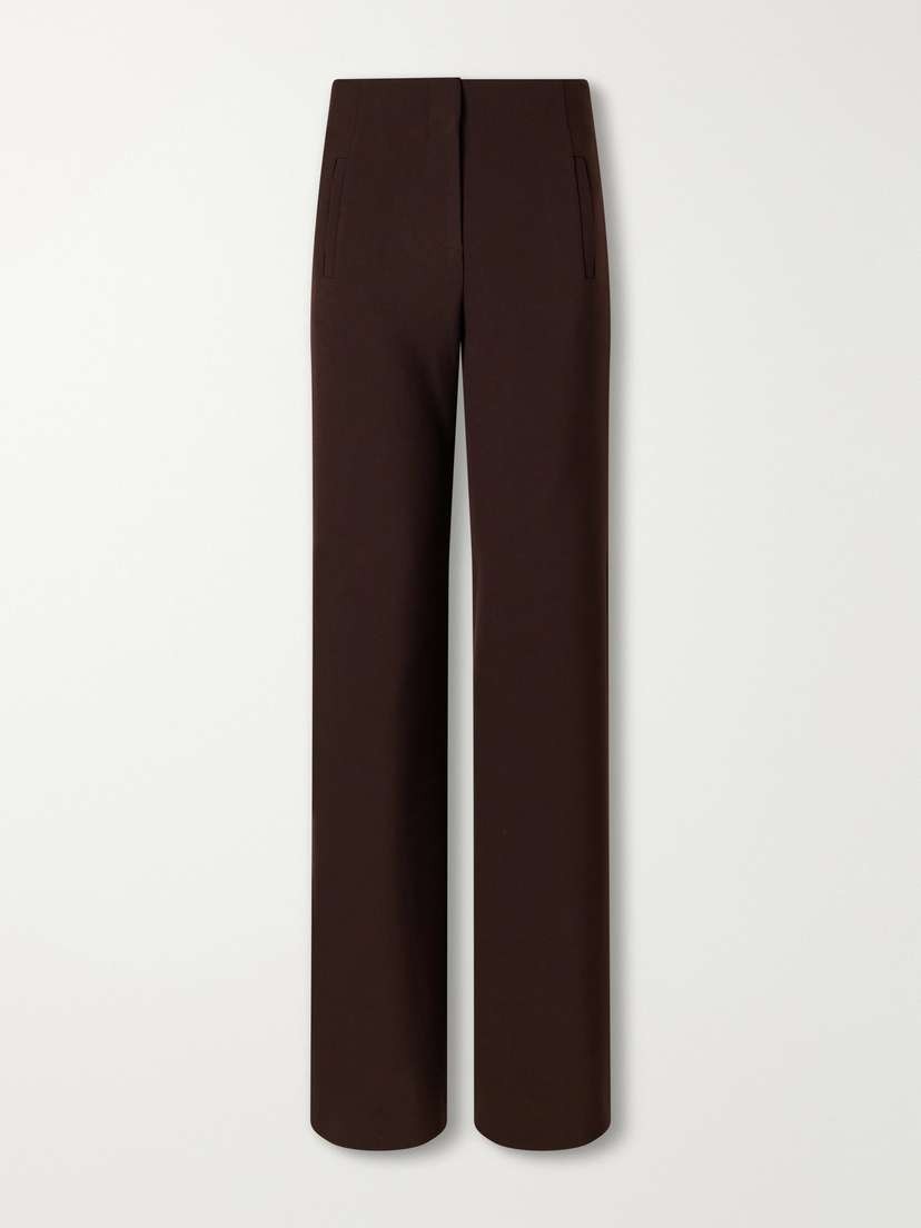 Veronica Beard Carys Crepe Straight-leg Pants