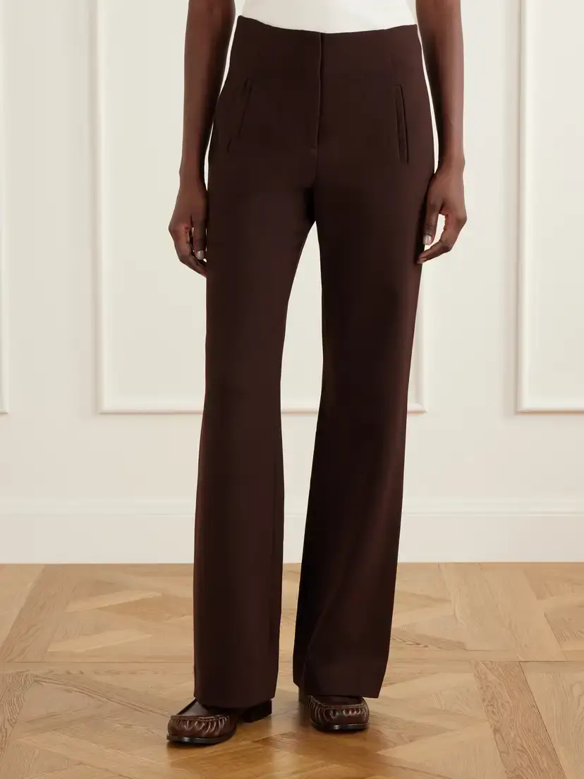 Veronica Beard Carys Crepe Straight-leg Pants | Thumbnail 3 Veronica Beard Carys Crepe Straight-leg Pants | Thumbnail 3